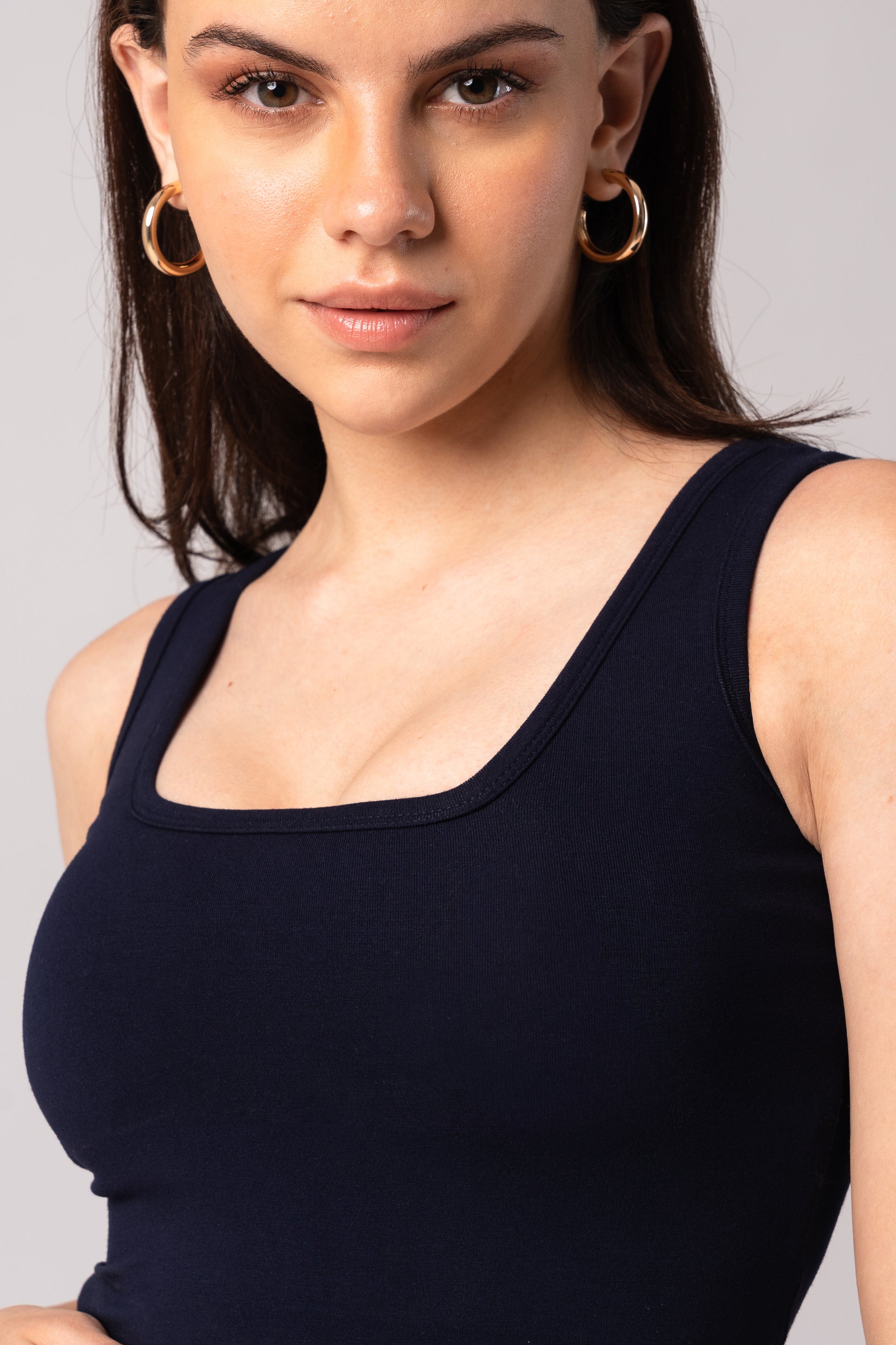 Sleeveless Tank Crop Top with in built bra padding