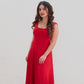 The Red Midi Dress with In-Built Bra