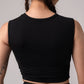 Sleeveless HighNeck Cut Out Activewear with in built bra padding