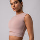 Sleeveless HighNeck Cut Out Activewear with in built bra padding