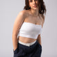 Strapless Tube Crop Top with in built bra padding 