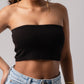 Strapless Tube Crop Top with in built bra padding 