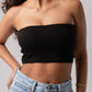 Strapless Tube Crop Top with in built bra padding 