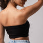 Strapless Tube Crop Top with in built bra padding 