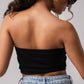 Strapless Tube Crop Top with in built bra padding 