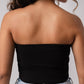 Strapless Tube Crop Top with in built bra padding 