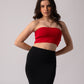 Strapless Tube Crop Top with in built bra padding 