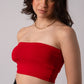 Strapless Tube Crop Top with in built bra padding 