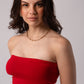 Strapless Tube Crop Top with in built bra padding 