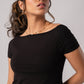 Short Sleeve Backless Crop Top with in built bra padding 