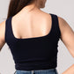 Sleeveless Tank Crop Top with in built bra padding 