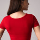 Short Sleeve V-Neck Crop Top with in built bra padding 