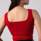 Sleeveless Tank Crop Top with in built bra padding 