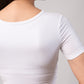 Short Sleeve V-Neck Crop Top with in built bra padding 