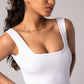 Sleeveless Tank Crop Top with in built bra padding 