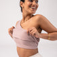 Sleeveless One Shoulder Crop Top Activewear with in built bra padding